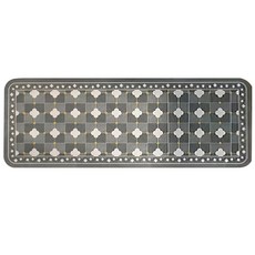 德利生活 廚房清新吸水軟地墊, 灰色, 1個