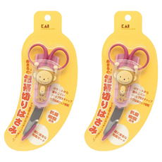 KAI 貝印 猴子事務剪, 粉色, 2支