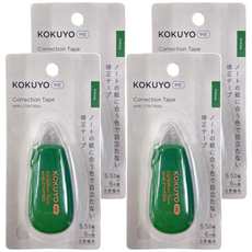 KOKUYO 國譽 ME 象牙白修正帶B罫 5.5mm x 6m, 蔥綠色, 4個