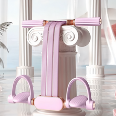 MICHAEL FITNESS 麥克健身 90磅可調 腳蹬拉力器 流線款, 紫色, 1條