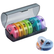 大容量14格7日藥物保健品分裝藥盒 - 獨立格子 密封卡扣 防潮防變質防串味, 1盒