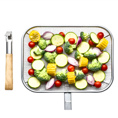 sagaform Fredde BBQ燒烤籃 鋼/木材質, 38 × 57 × 8cm, 1個