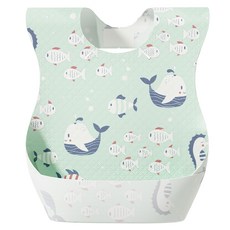 YOUHA 優合 三層防水拋棄式圍兜 海洋世界, 20個, 1盒