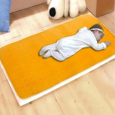 C.G.&C. S.M.C. 凱蕾絲帝 不夾膚 舒爽紋路嬰兒紙纖涼蓆 台灣製, 黃色, 1個