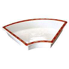 錦扇天皿-日本制 陶瓷 750ml, 錦扇 白色, 1個