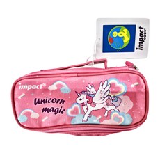 impact 怡寶 獨角獸筆袋 粉色 W22 x H4 x D8cm 100% 聚酯纖維, 1個
