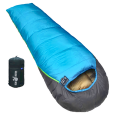 GLOBE TROTTER 遊遍天下 台灣製保暖防風防潑水羽絨睡袋 1.5kg,D800, 藍色, 1個