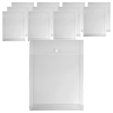 A4直式黏扣公文袋 透明 聚丙烯(PP)材質, 330 x 250 x 0.16mm, 103-A4, 12個