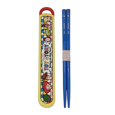 Skater 銀離子兒童筷子 含收納盒 筷子165mm 盒子195 x 27 x 15mm TOY STORY, 黃色/藍色, 1組