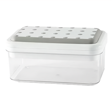 按壓式冰塊盒, 灰色單層, 1個