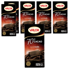 VALOR 70%純黑巧克力片, 100g, 6片