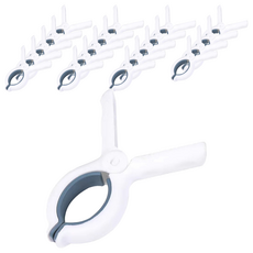 塑膠曬衣夾, 白色 + 藍色, 20個
