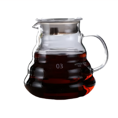 妃妃嚴選 雲朵咖啡壺, 玻璃材質, 滿容量600ml (刻度500ml), 口徑7.5x高12x底部直徑12cm, 800ml, 1個