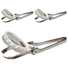 ウカイ利器 日本製 夾子 含放大鏡 老人用品 視力 不鏽鋼製, O0376, 3個