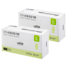 Comet NBR橡膠手套 200個, L, 白色, 2盒