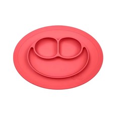 ezpz 結盒餐碗 FDA認證無毒矽膠材質 可微波 適用洗碗機, 餐盤, 珊瑚紅, 1個