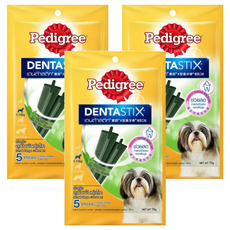 Pedigree 寶路 X型潔牙骨 綠茶口味 75g 小狗專用, 3包