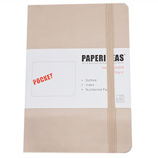 APERIDEAS 188頁硬皮點陣筆記本，含口袋, 奶咖色, 1本
