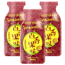 遊的安 乳酸菌百香果口味飲料，200ml, 3瓶