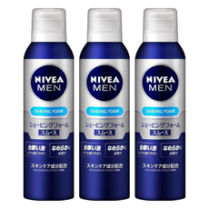 NIVEA 妮維雅 男士光滑剃鬚慕斯 深剃，肌膚護理成分配合, 195g, 3瓶