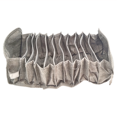 日式簡約設計分隔收納 11格, 32 x 12 x 12cm, 灰色, 2個