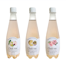 Chill Me 醋覓 純釀雙果醋氣泡飲 Set 0香料0色素0防腐劑 鳥梨X青梅+鳳梨X百香+水蜜桃X玫瑰, 476ml, 8瓶