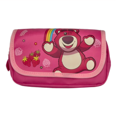 Disney 迪士尼 上翻雙層大容量筆袋, 熊抱哥 桃紅色, 1個