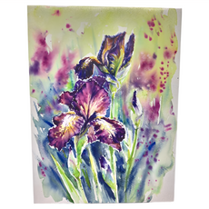 24mama掛畫 單聯式 美麗 植物花朵 繪畫插圖 無框畫 鳶尾, 多色