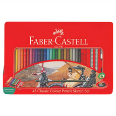 FABER-CASTELL 輝柏 油性色鉛筆, 48色, 1組