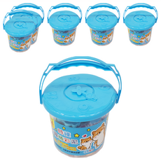 筌翔國際 麻吉家族 時鐘大圓桶彩泥, 24色, 6桶