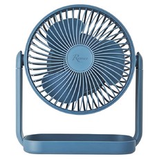 ROMEO 羅蜜歐 USB充電式夜燈桌扇, DFK-130, 牛仔藍