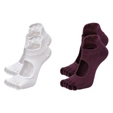 NicoFun 愛定做 露趾腳背防滑瑜伽襪 女襪 2雙