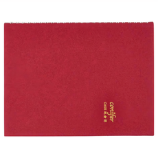 conifer 綠的事務 25K經典系列活頁現金本 日本進口環保書皮 活頁線圈好翻頁, 紅色, 1本