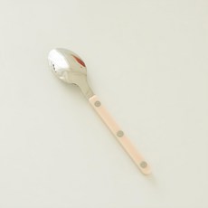 沐慕家居 304不鏽鋼甜點勺 - 法式餐具, 奶白色, 1支