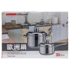 潔豹 歐洲鍋 雙耳湯鍋, 30cm, 不銹鋼, 1盒