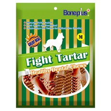 Bone Plus 起司動能雙頭潔牙骨超值包M號 18週以上幼犬、成犬及老犬適用 300g 有效清潔牙齒, 1包