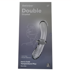 Satisfyer 愉悅新革命 Double Crystal 雙向玻璃按摩棒, 晶透, 1支