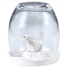 SunArt 日本設計 雪球玻璃杯 杯+杯蓋 1組, 北極熊