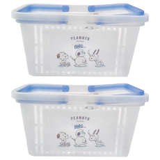 T'S FACTORY S/N 塑膠手提籃 227501, 藍色, 2個