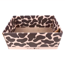 Paws Holic 藝術家聯名款貓咪紙箱貓抓板, 黑白乳牛, 1個