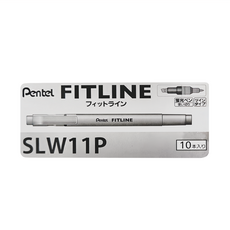 Pentel 飛龍文具 FITLINE SLW11P 雙頭螢光筆, 粉彩天藍, 10支
