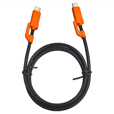 PowerSync 群加 USB-C to C快充傳輸線, 1m, 橘色 + 黑色, 1條