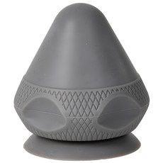 LEADER X 吸盤手持2合1筋膜球, 矽膠材質, 直徑7x7.5cm, 吸盤直徑6cm, 全身按摩, 筋膜放鬆, 防滑吸盤, 灰色, 1個