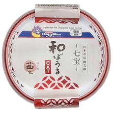 CattyMan 貓用日式禪風碗 - 茜色, 胭脂紅, 1個