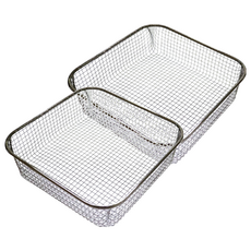 CCHING 青青文具 鐵藝方形置物籃 CZ-650B, 20 x 20 x 5.3cm, 黑色, 2個