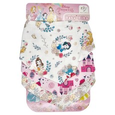 Bonne Nuit 迪士尼公主系列三角圍兜3件組，雙層紗布，柔軟吸水, 公主, 37 x 16.6cm