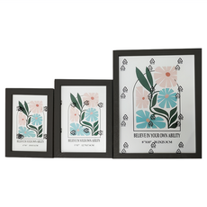 上手家居 原木相框10件套組 4吋 4個 + 6吋 4個 + 10吋 2個, 1組, 黑色