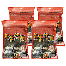 耆盛食品 熟黑芝麻 嚴選食材 涼拌小菜/壽司/飯糰適用, 220g, 4包