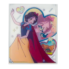 收納王妃 迪士尼折疊鏡 少女漫畫 中(11.5 x 9.2 x 0.5cm), 花朵愛情