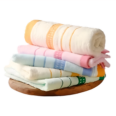 OK-PO-LO 好馬牌 兩線緞帶吸水毛巾 12條組, 33x76cm 100%純棉 親膚柔軟 舒適, 紅色 + 黃色 + 藍色 + 綠色,, 1組